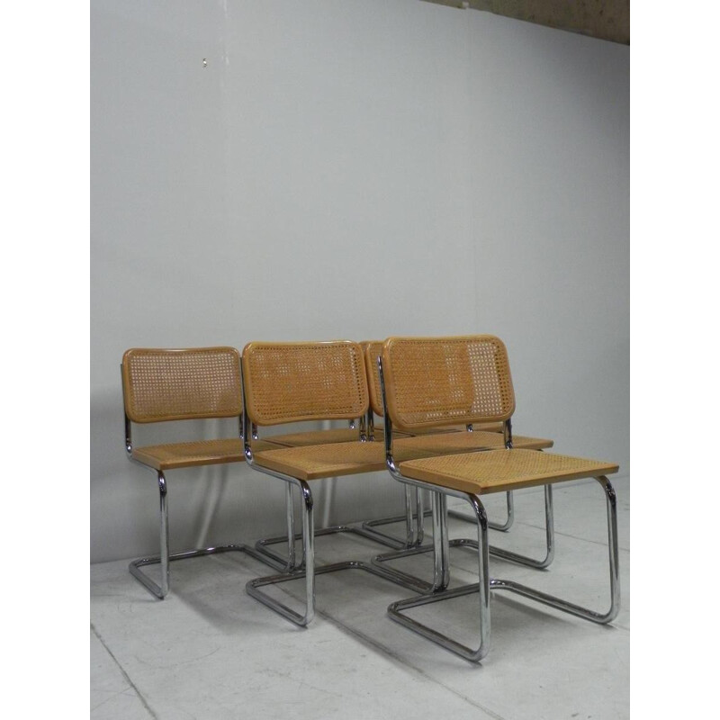 Lot de six chaises Cesca de Marcel Breuer - 1980
