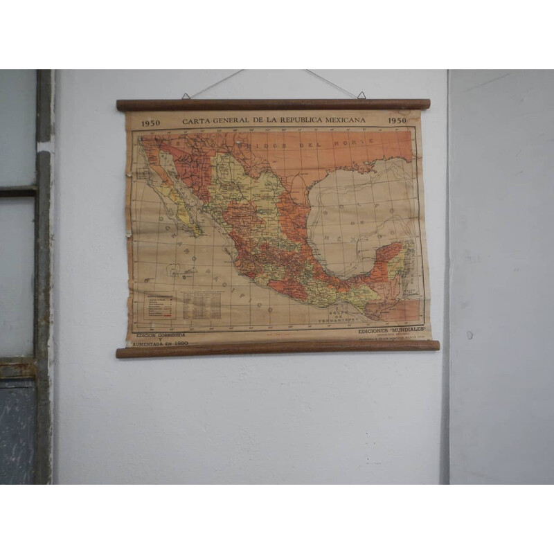 Mapa antiguo de México por Ediziones Mundiales