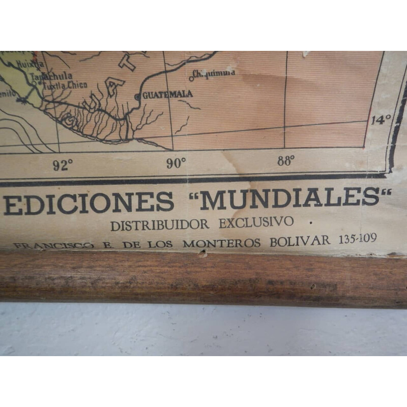 Carte du Mexique vintage par Ediziones Mundiales