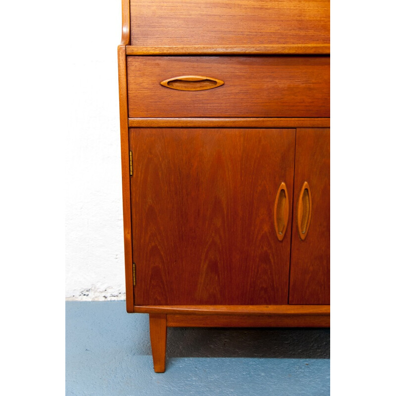 Scandinavian vintage writing desk with storage compartments - 1950s