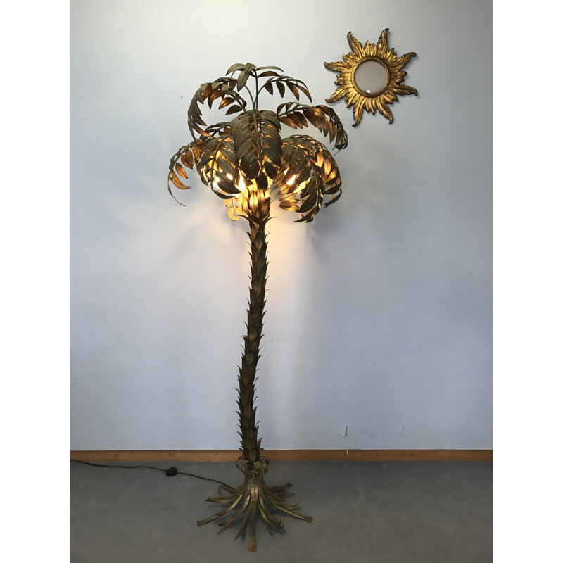 Palm-shaped floor lamp model xxl in brass by Hans Kögl - 1970s