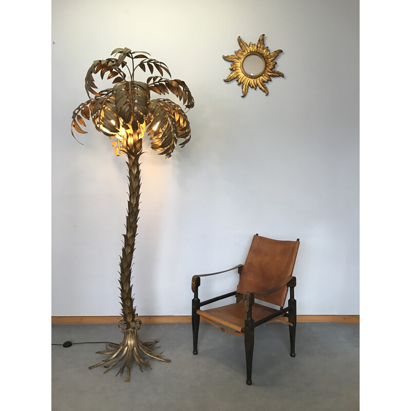 Palm-shaped floor lamp model xxl in brass by Hans Kögl - 1970s