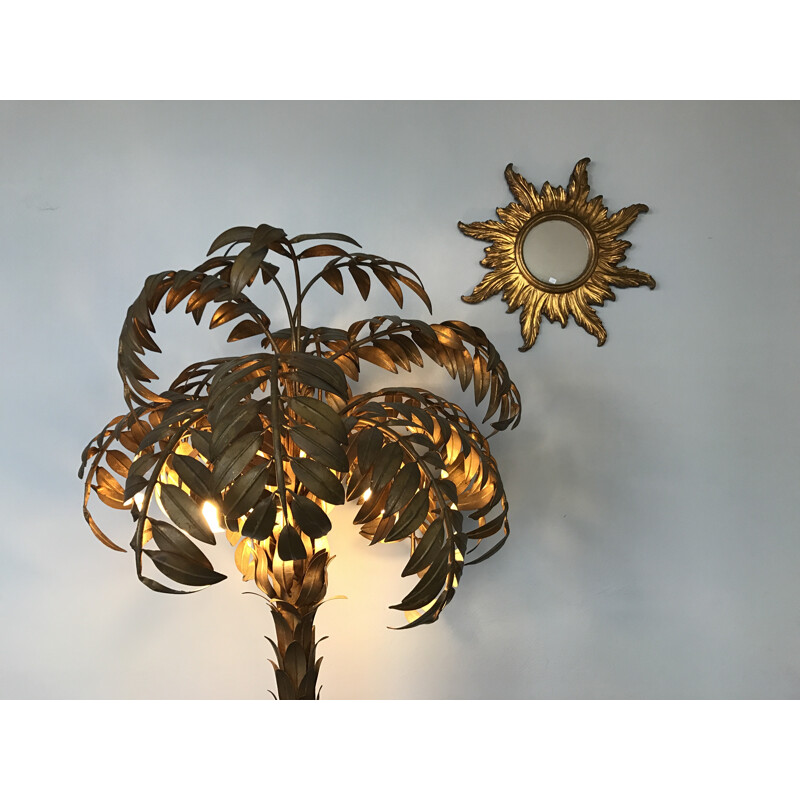 Palm-shaped floor lamp model xxl in brass by Hans Kögl - 1970s