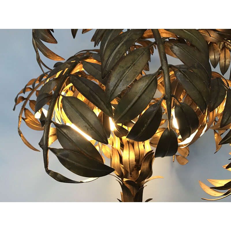 Palm-shaped floor lamp model xxl in brass by Hans Kögl - 1970s