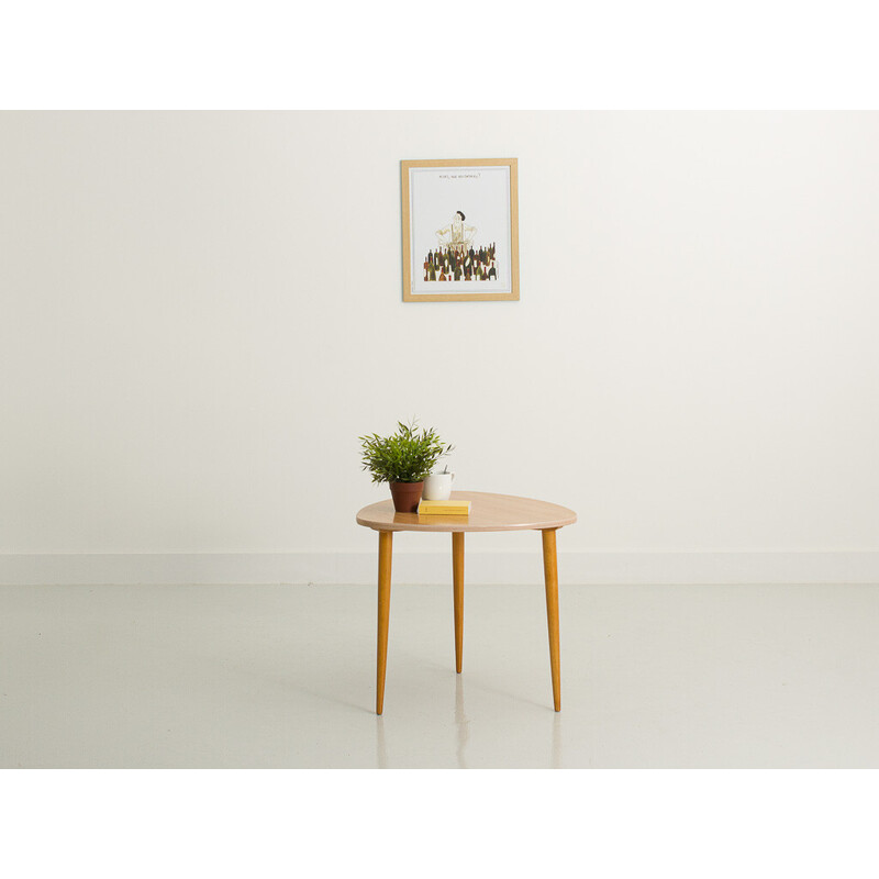 Table basse scandinave tripode vintage, 1960