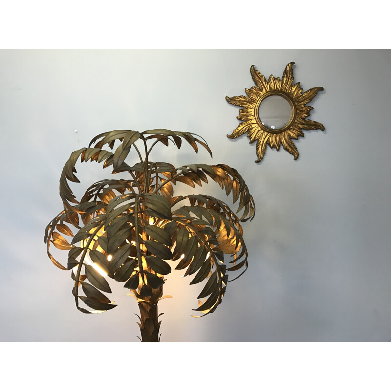 Palm-shaped floor lamp model xxl in brass by Hans Kögl - 1970s