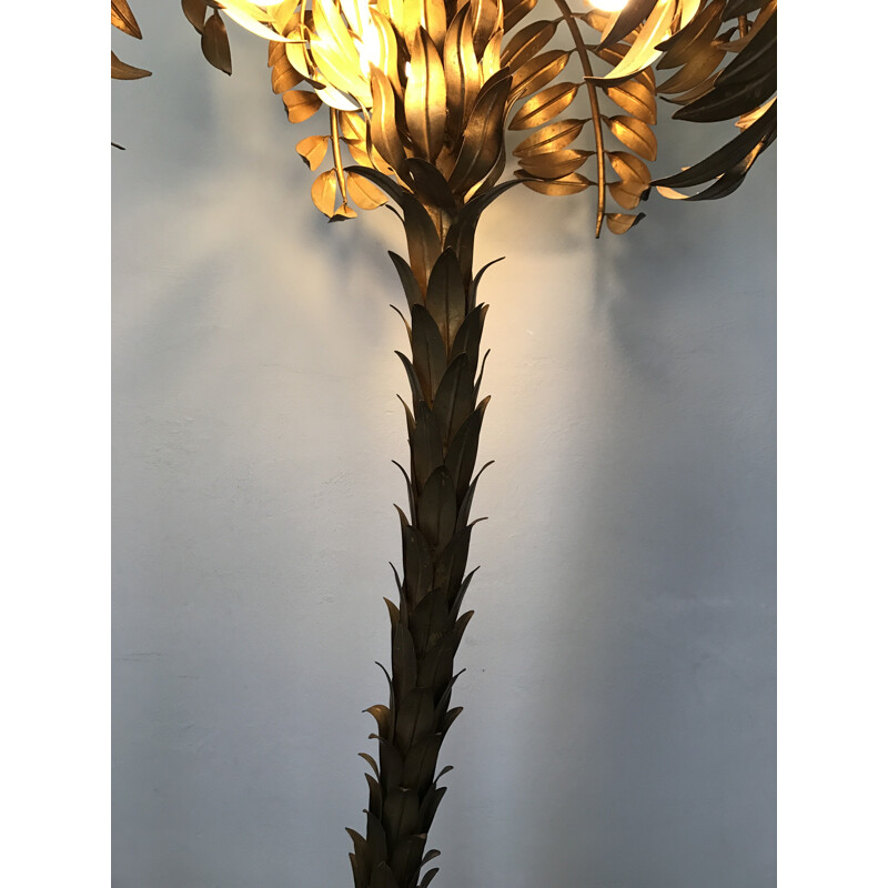 Palm-shaped floor lamp model xxl in brass by Hans Kögl - 1970s