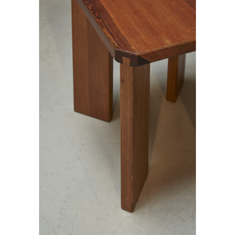 Vintage French stools in solid pine, 1970