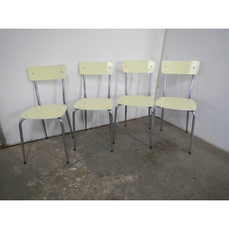 Juego de 4 sillas vintage de formica