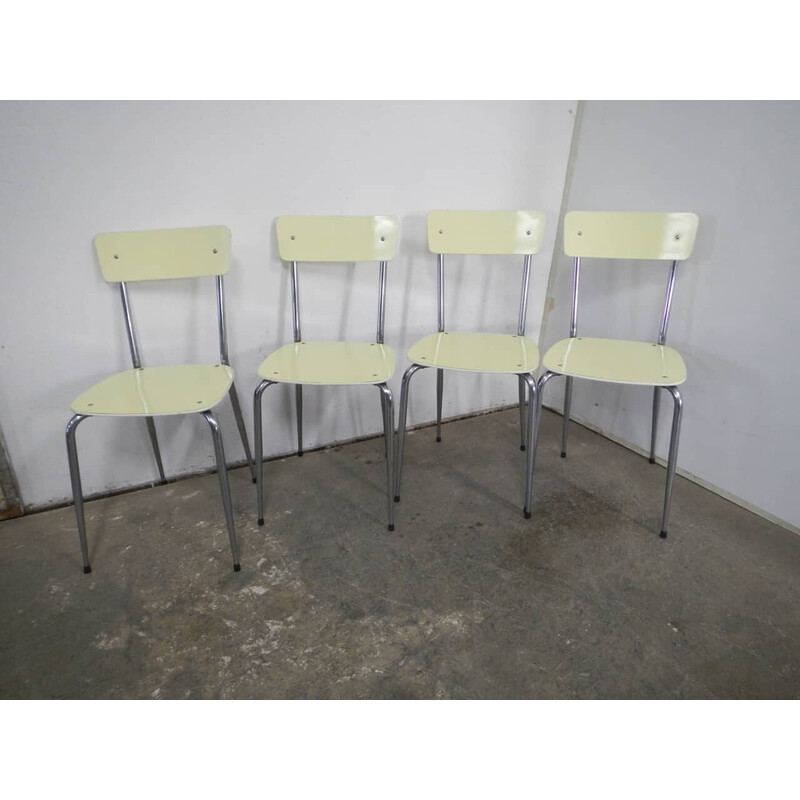 Set van 4 vintage stoelen van formica