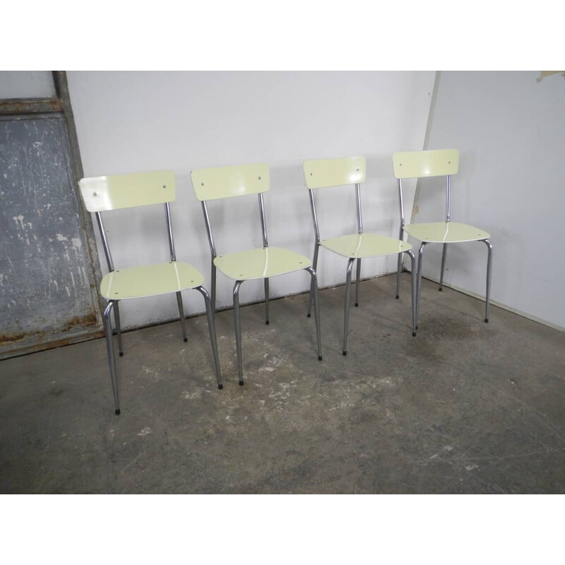 Set van 4 vintage stoelen van formica