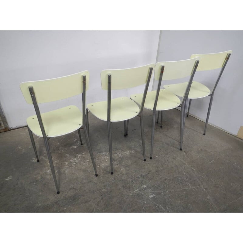 Set van 4 vintage stoelen van formica