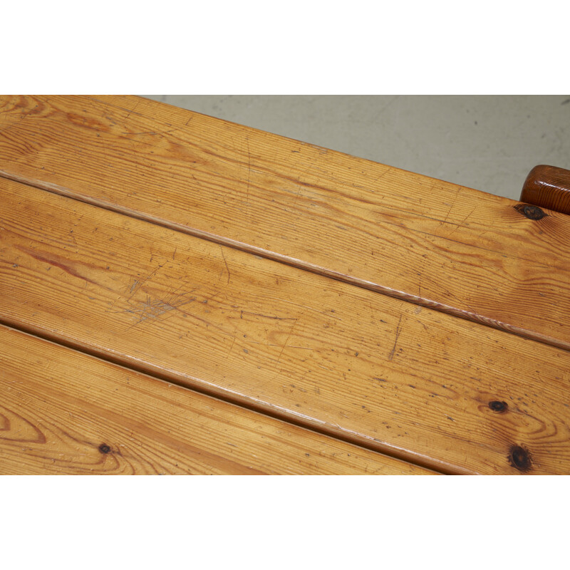 Mesa de centro vintage de pino macizo