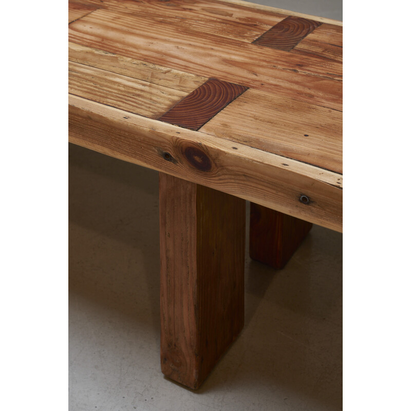 Vintage Wabi Sabi coffee table in solid pine