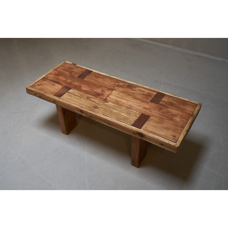 Vintage Wabi Sabi coffee table in solid pine