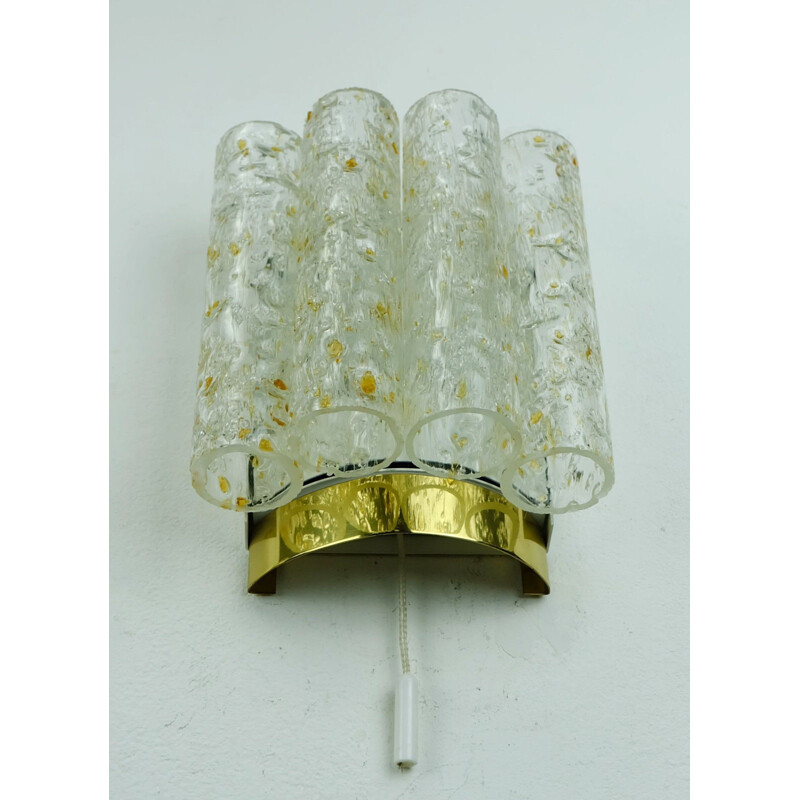 Pair of wall lamps with 4 glass tubes produced by Doria - 1960s