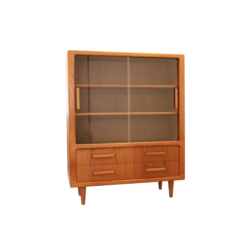 Danish vintage display cabinet with lighting 'Hyldhofte' by Dyrlund