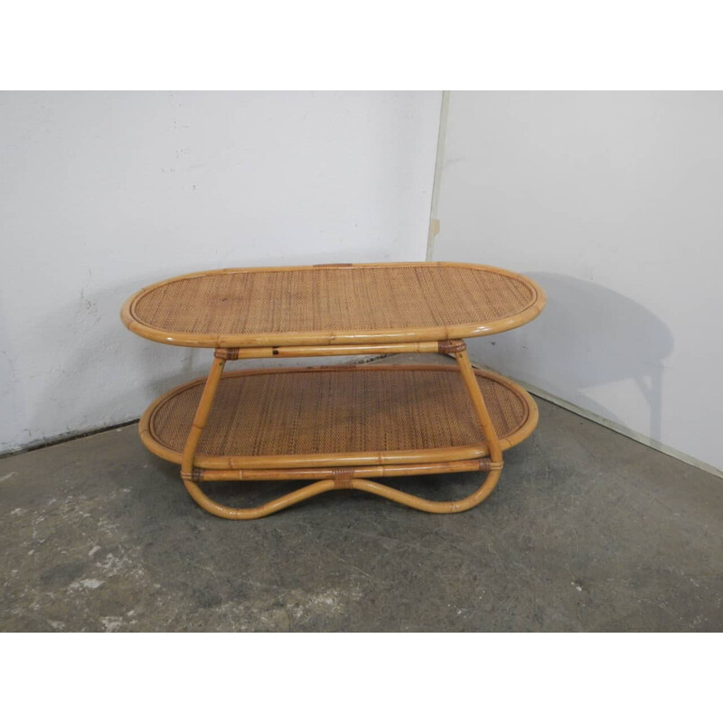 Mesa de café Vintage rattan