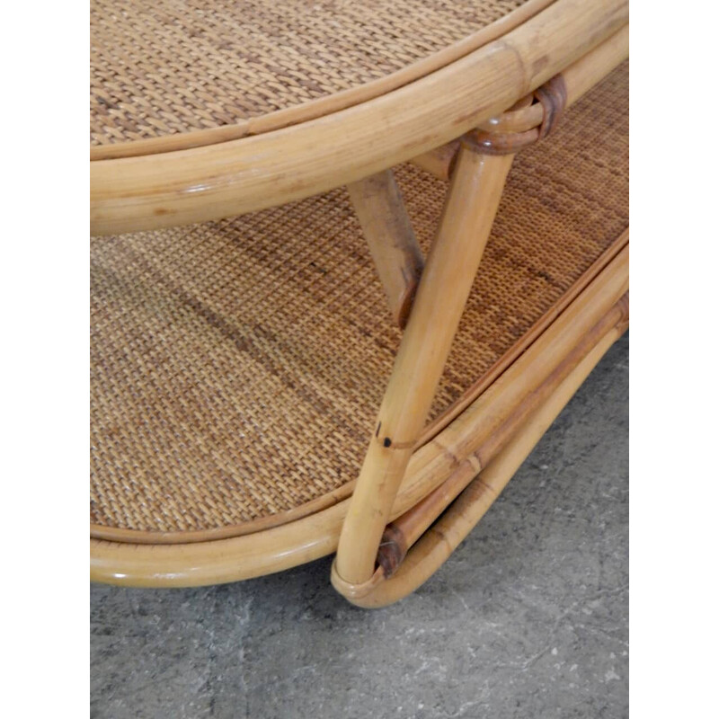 Mesa de café Vintage rattan