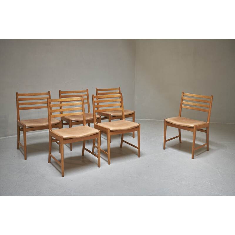 Ensemble de 6 chaises vintage par Kai Lyngfeldt Larsen
