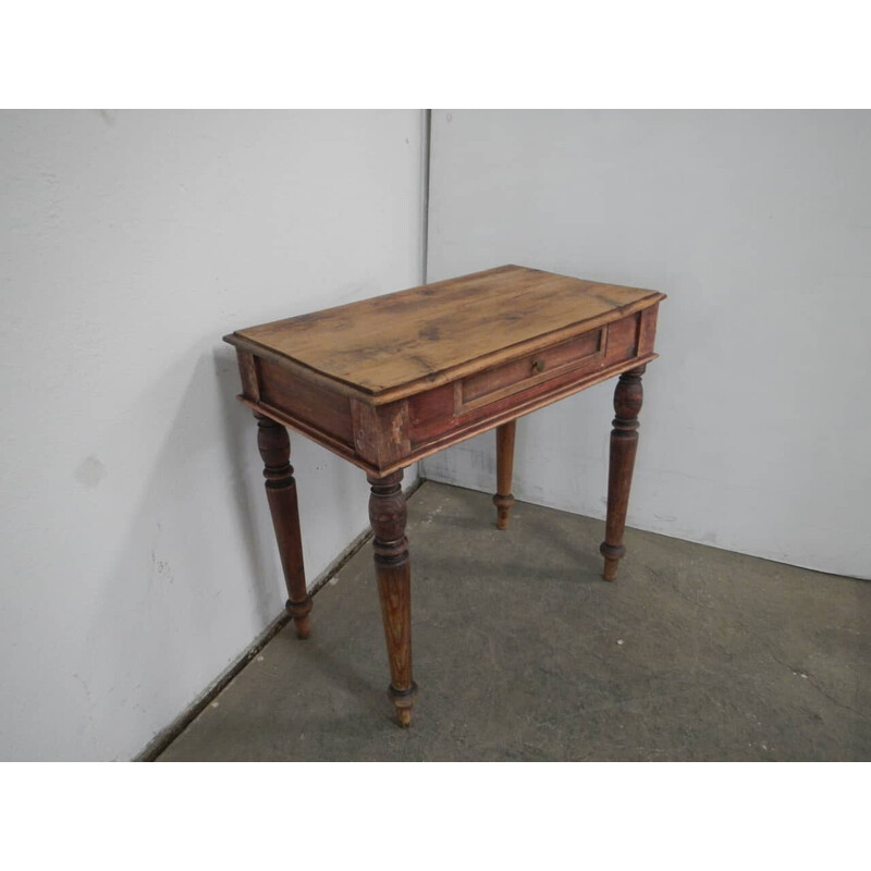 Mesa lateral Vintage em madeira de abeto e choupo