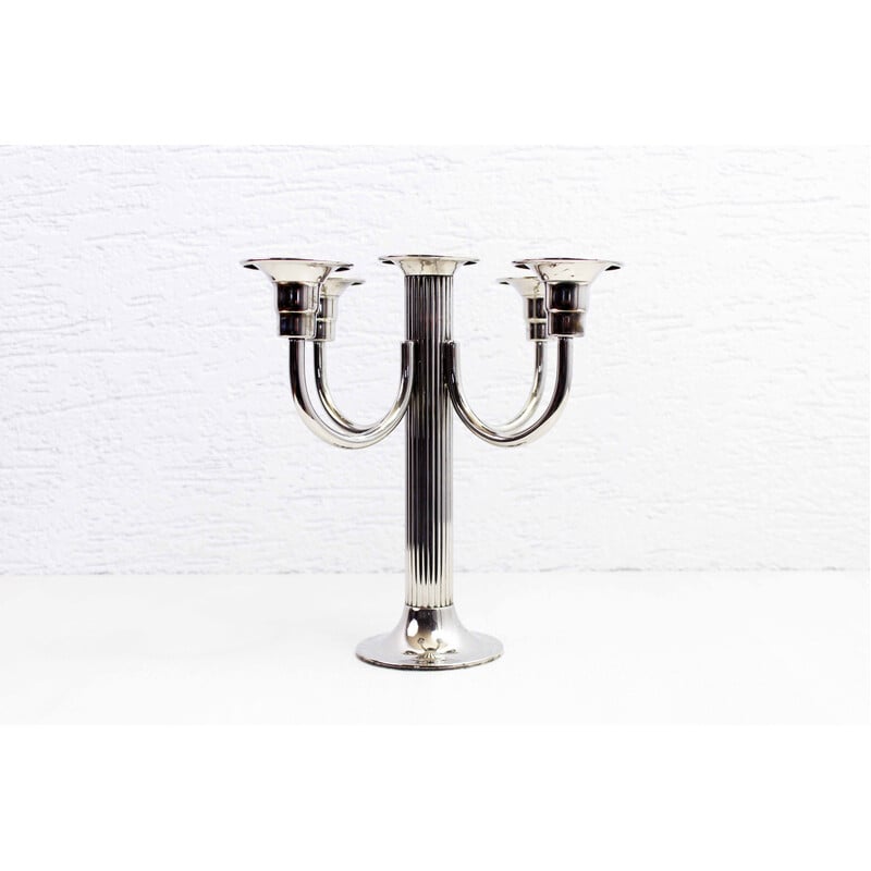 Vintage silver plated candlestick, 1970