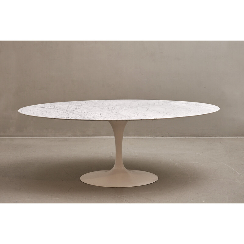 Table ovale vintage en marbre par Eero Saarinen pour Knoll, 1957