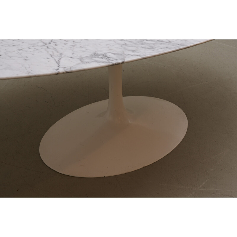 Vintage oval dining table in marble by Eero Saarinen for Knoll, 1957