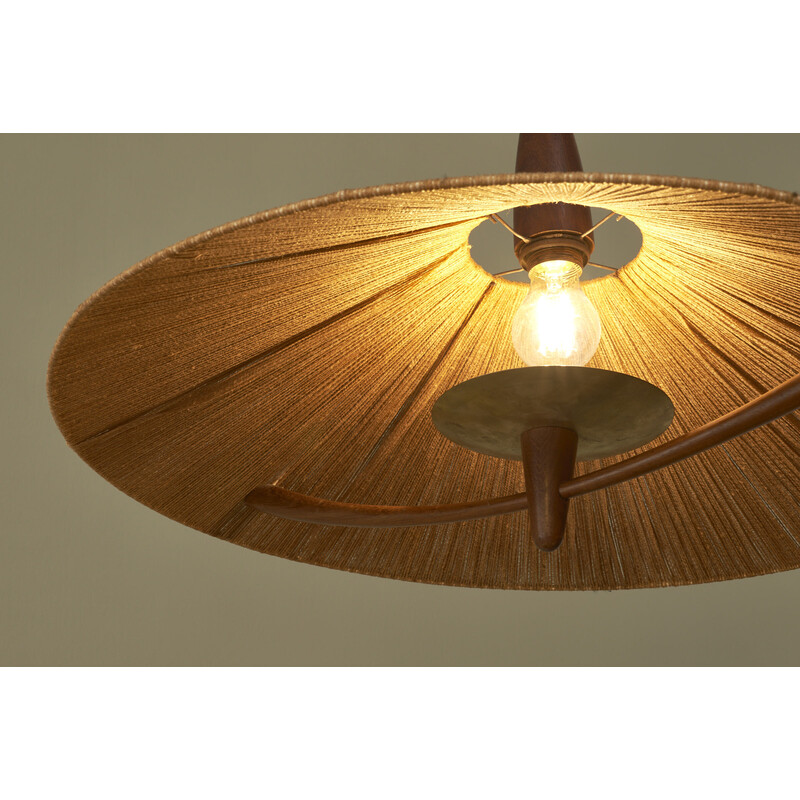 Vintage sisal pendant lamp by Temde