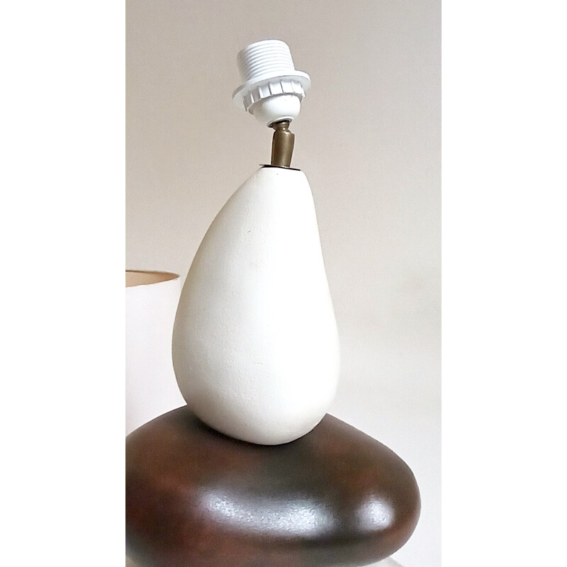 François Châtain vintage table lamp with 3 pebbles