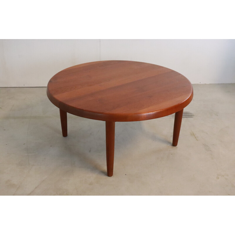 Vintage round coffee table by Niels Bach