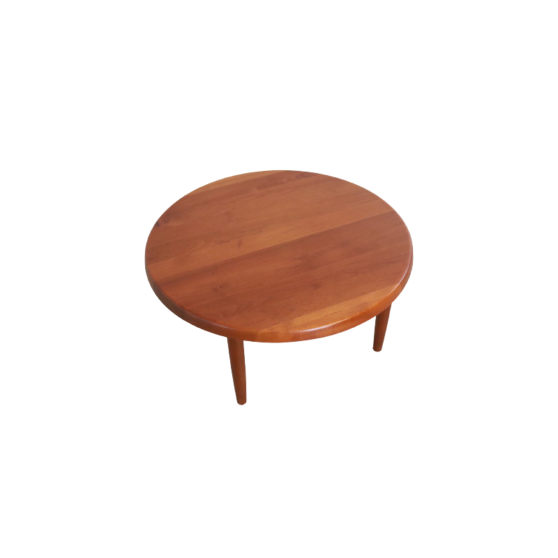 Vintage round coffee table by Niels Bach