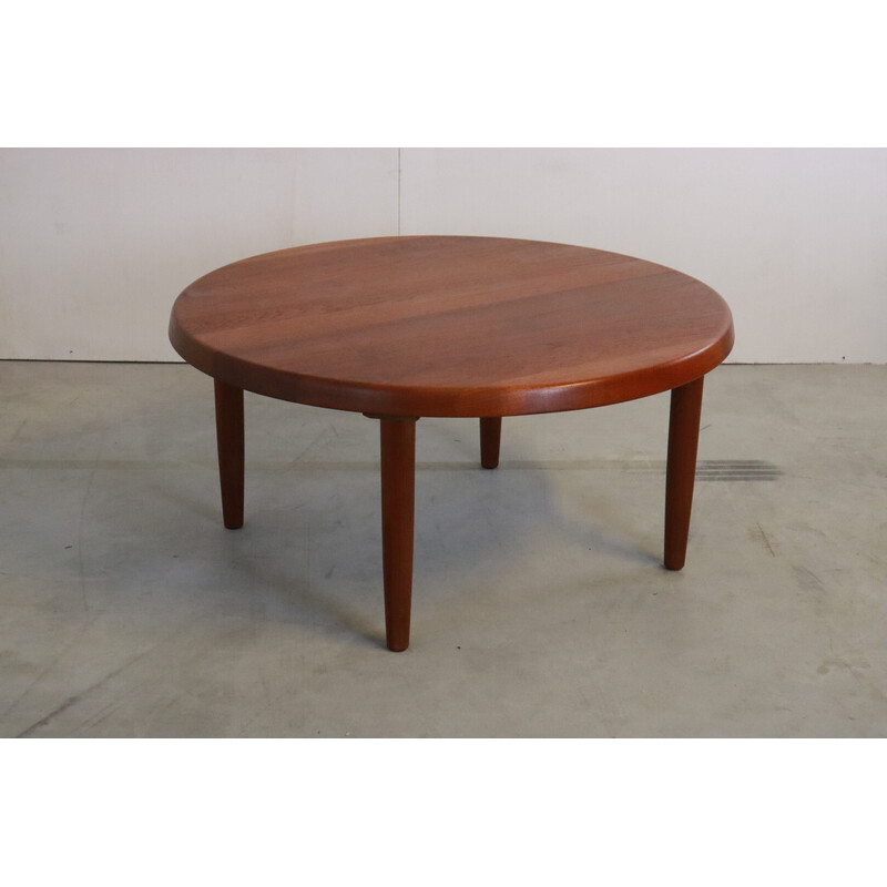 Vintage round coffee table by Niels Bach