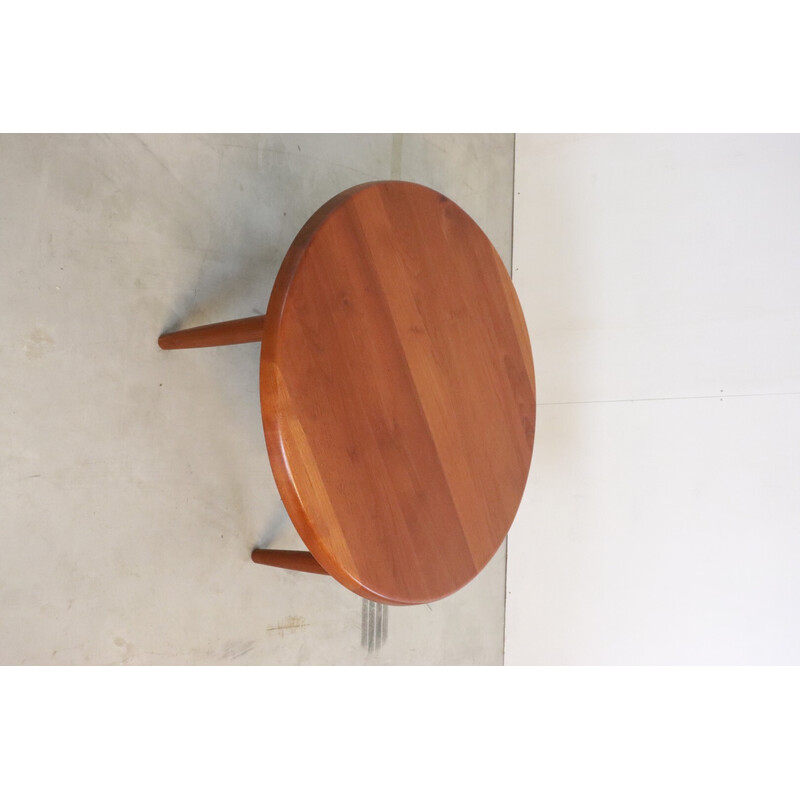 Vintage round coffee table by Niels Bach