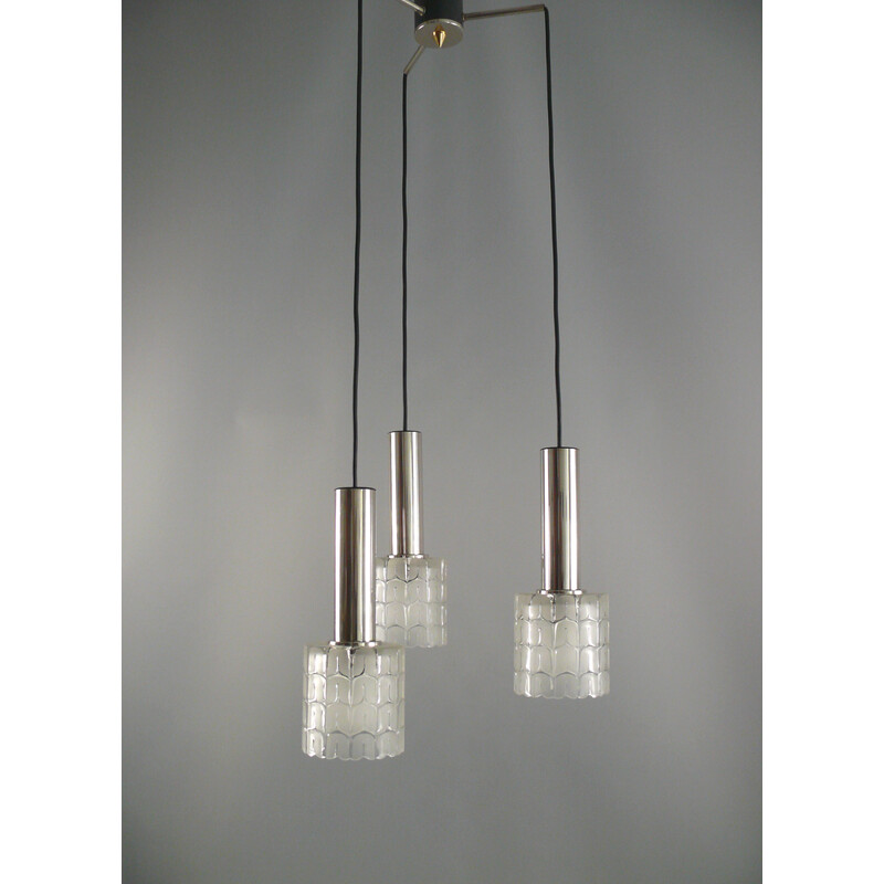 Vintage Hillebrand cascade pendant lamp, 1960s