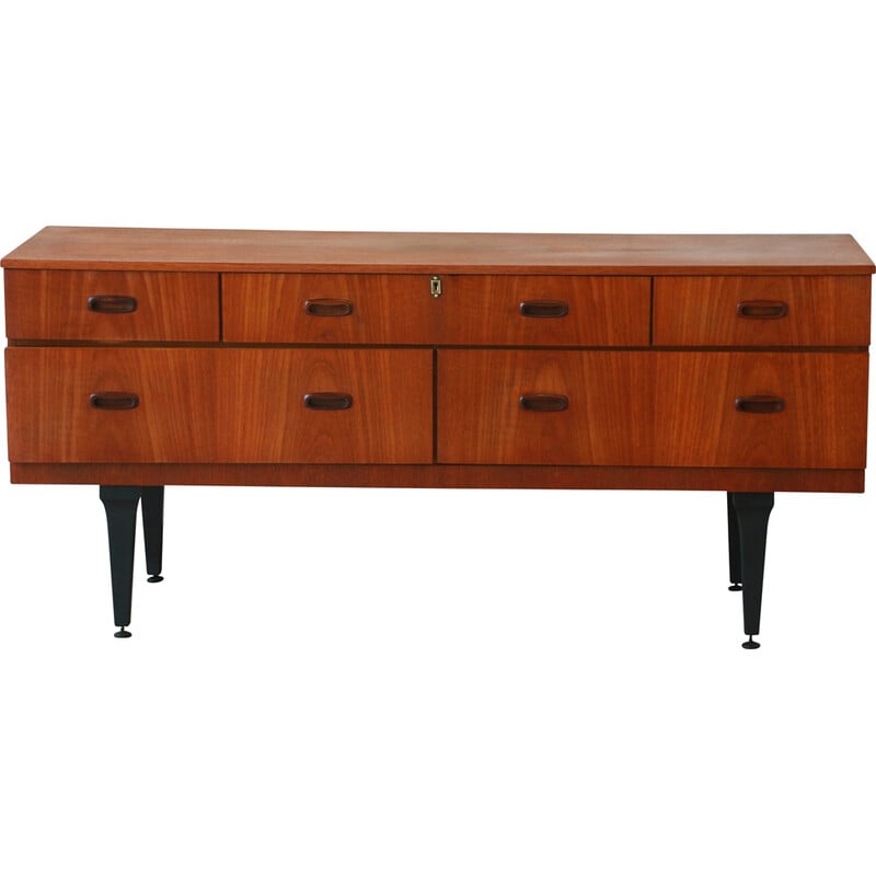 Vintage teak sideboard with drawers, England 1960