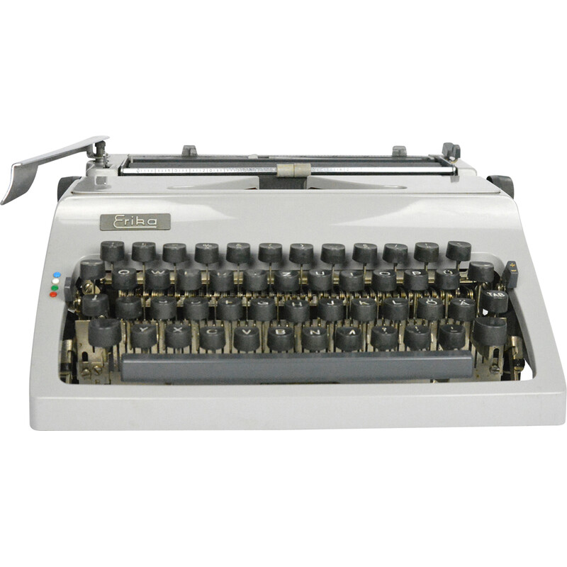 Vintage model 50 Erika suitcase typewriter by Veb Robotron Berlin, Germany 1976