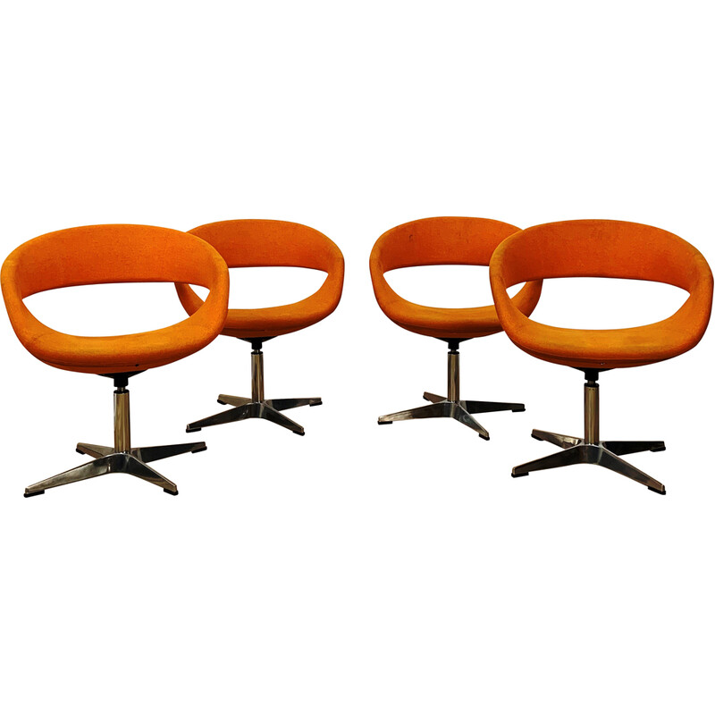 Vintage oranje wollen bureaustoel van Spo, Frankrijk