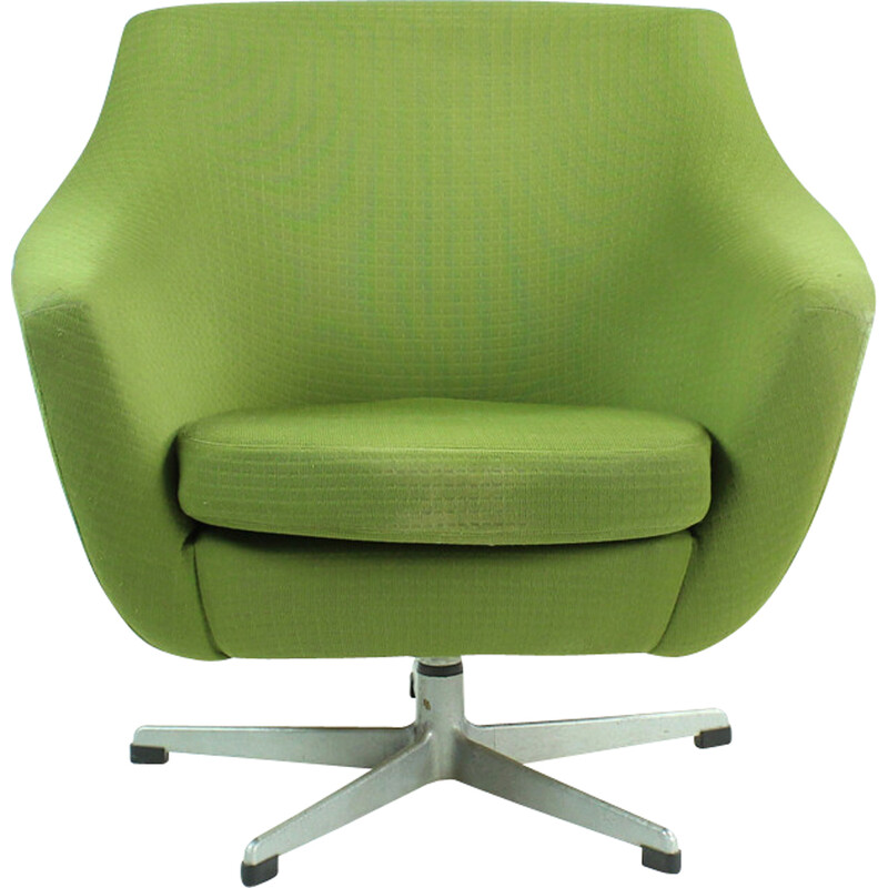 Vintage groene clubfauteuil van Up Zavody, Tsjechoslowakije 1979