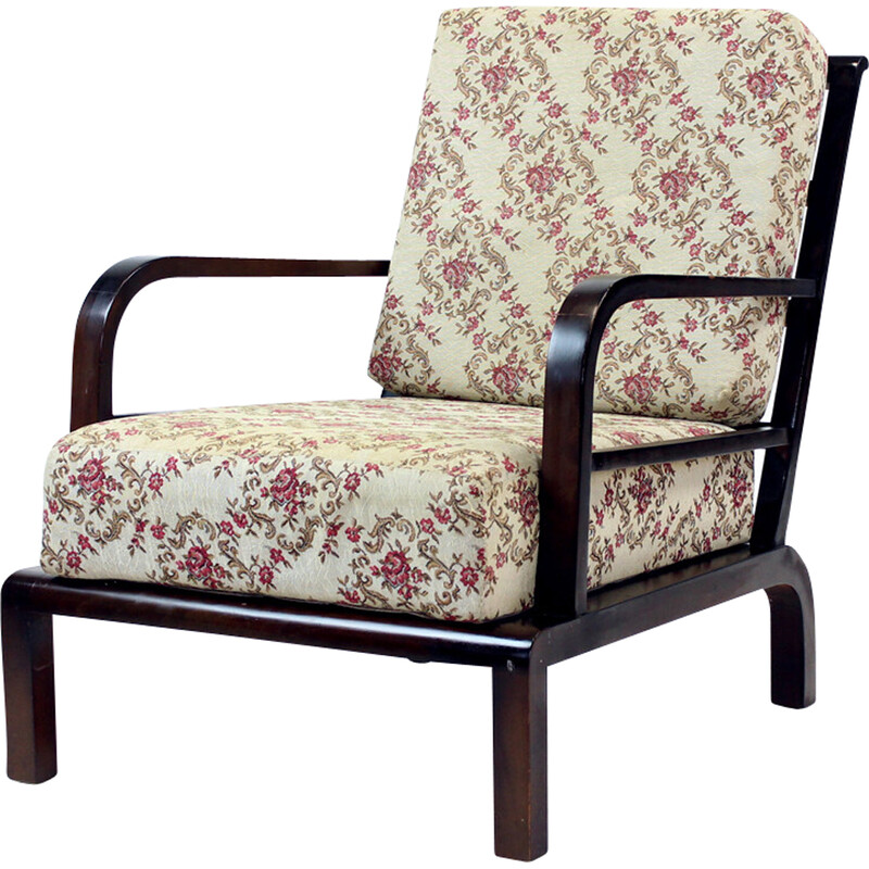 fauteuil vintage en bois,