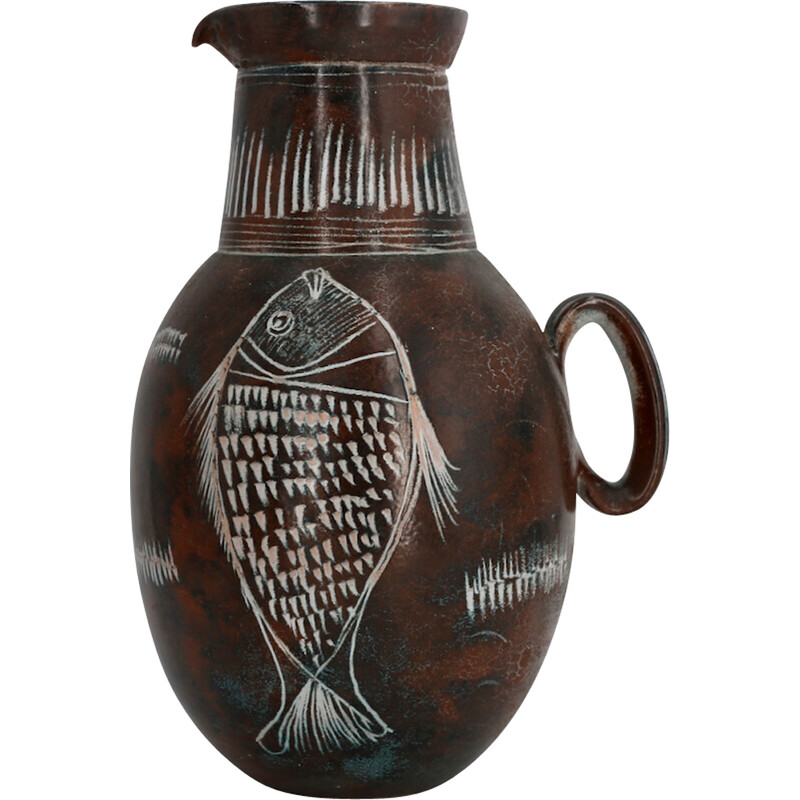 Vase vintage par Yvon Roy, 1950