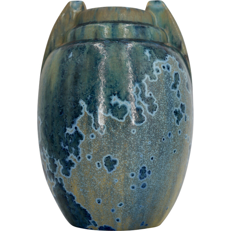 Oude steengoed eivormige vaas van Pierrfonds