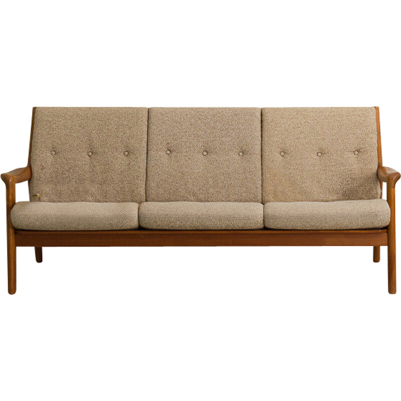 Vintage Danish teak 3-seater sofa by Gustav Thams for Uldum Mobelfabrik, 1960