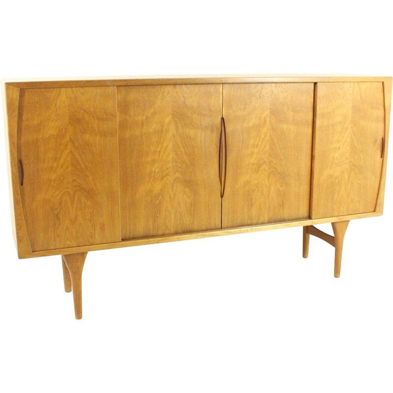 Danish teak highboard by Henning Kjaernulf for Bruno Hansen - 1960s