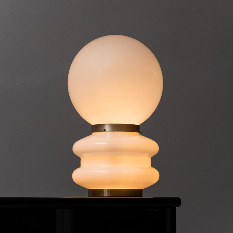 Vintage Murano glass table lamp by Stilux Milano, 1960