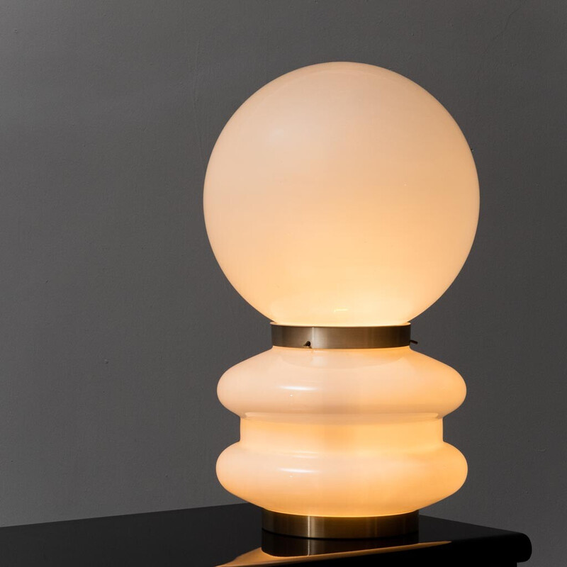 Vintage Murano glass table lamp by Stilux Milano, 1960