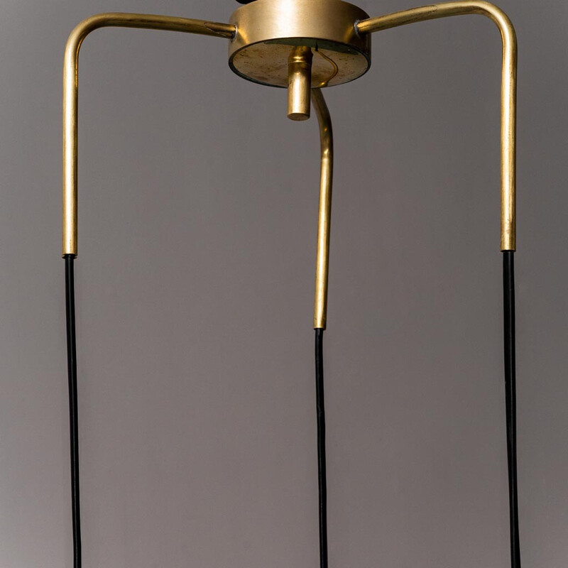 Lámpara vintage de 3 luces de Alessandro Pianon para Vistosi, 1960