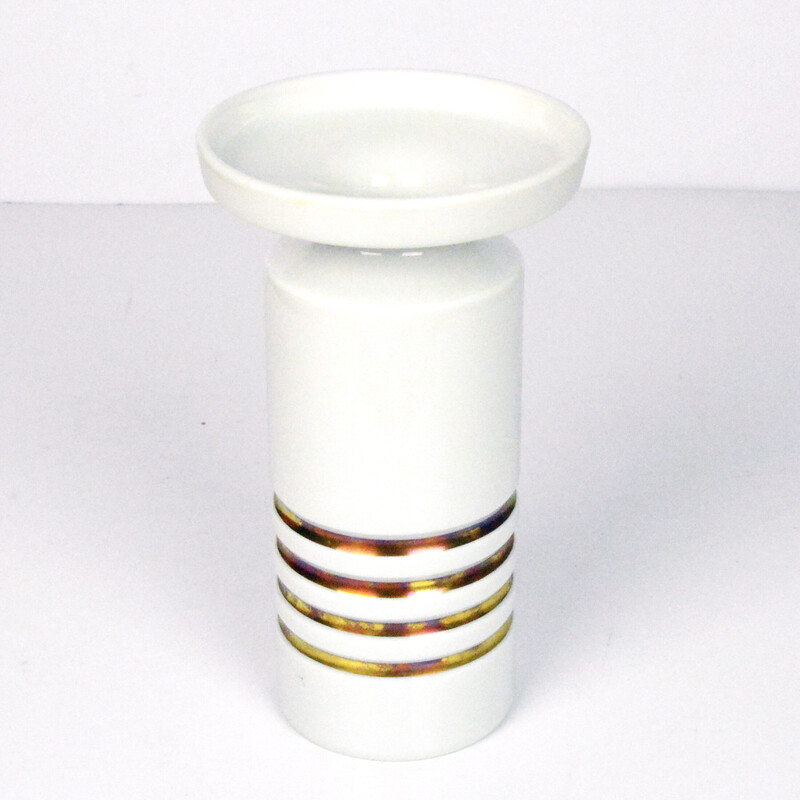 Vintage hollywood regency porcelain vase by Wallendorf, Germany 1970s