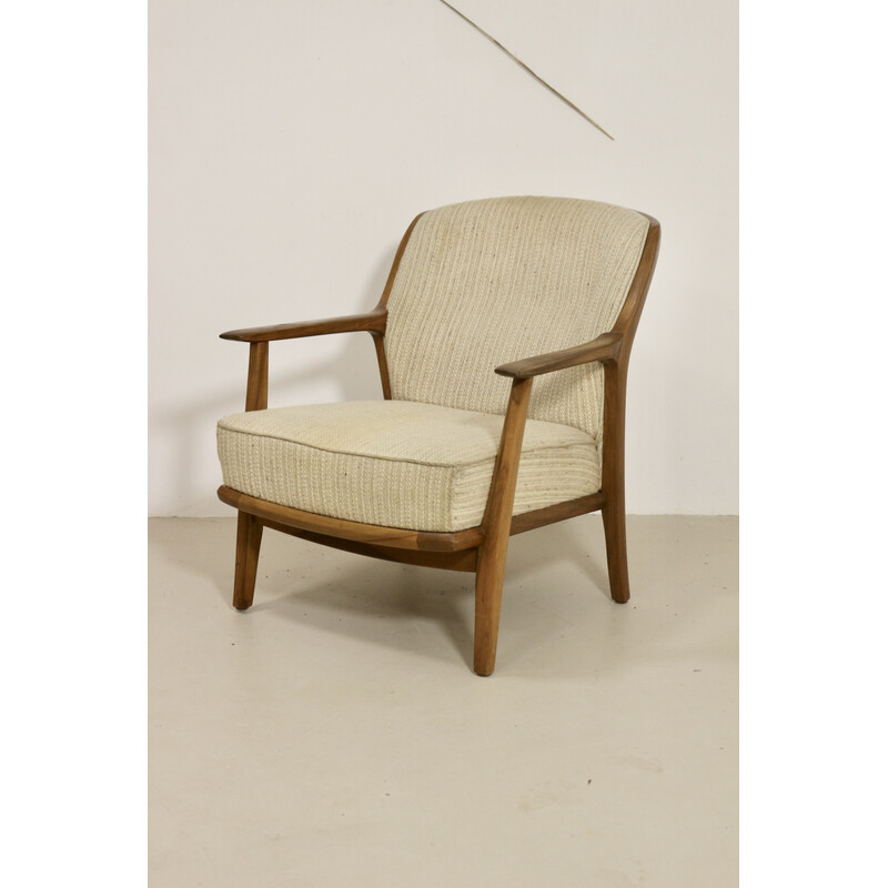 Skandinavischer Vintage-Sessel aus Walnussholz, 1960
