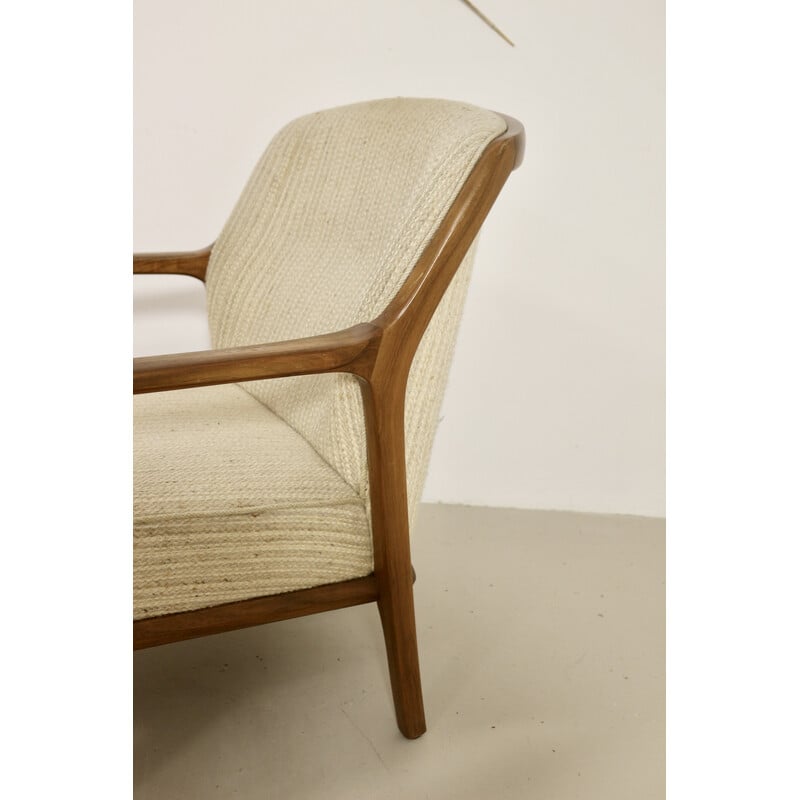 Skandinavischer Vintage-Sessel aus Walnussholz, 1960